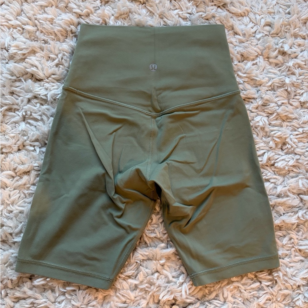 lululemon athletica Olive Green High-Waist Bike Shorts